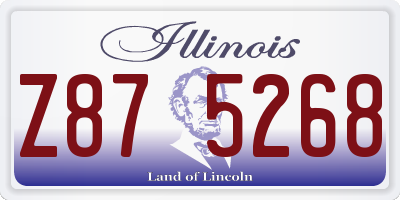 IL license plate Z875268