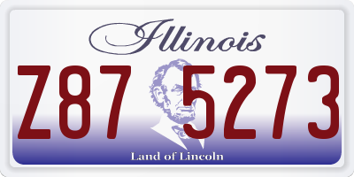 IL license plate Z875273