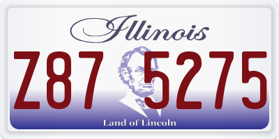 IL license plate Z875275
