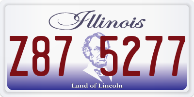 IL license plate Z875277