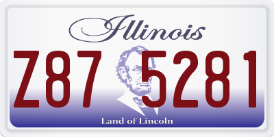 IL license plate Z875281