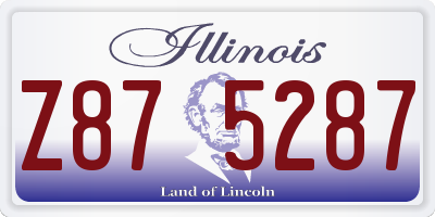 IL license plate Z875287