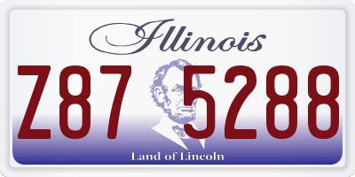 IL license plate Z875288