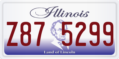 IL license plate Z875299