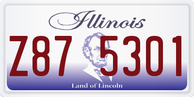 IL license plate Z875301