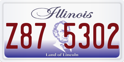 IL license plate Z875302