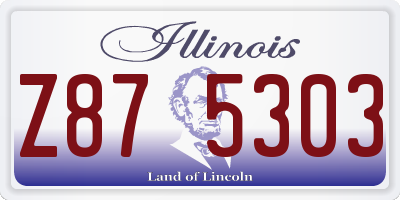 IL license plate Z875303