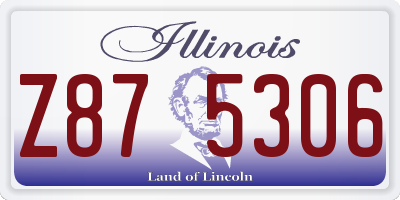 IL license plate Z875306