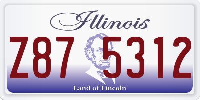 IL license plate Z875312