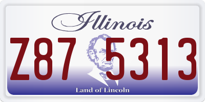 IL license plate Z875313