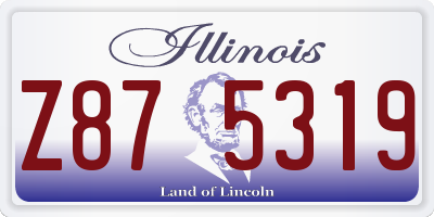 IL license plate Z875319