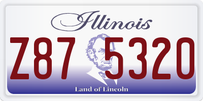 IL license plate Z875320
