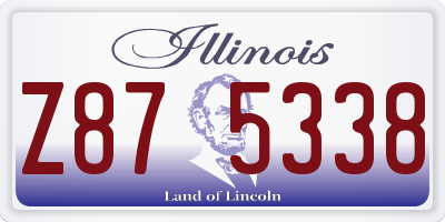 IL license plate Z875338