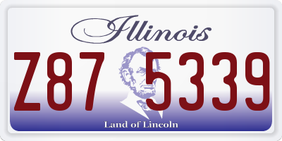 IL license plate Z875339