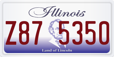IL license plate Z875350