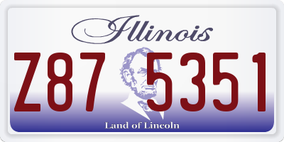 IL license plate Z875351