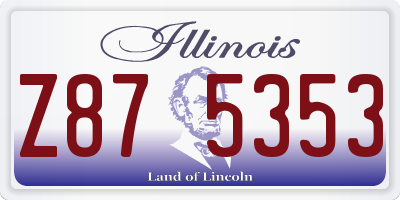 IL license plate Z875353