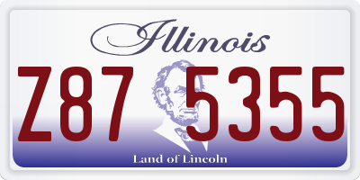 IL license plate Z875355