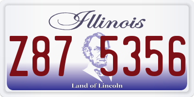 IL license plate Z875356