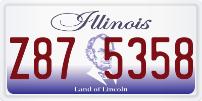 IL license plate Z875358