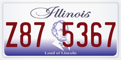 IL license plate Z875367