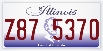 IL license plate Z875370