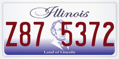 IL license plate Z875372