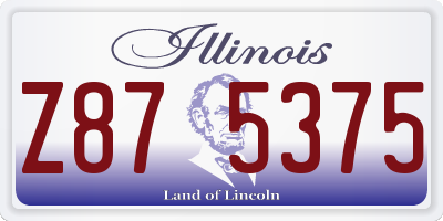 IL license plate Z875375