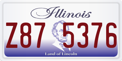 IL license plate Z875376