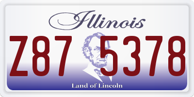 IL license plate Z875378