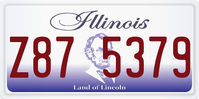 IL license plate Z875379