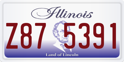 IL license plate Z875391