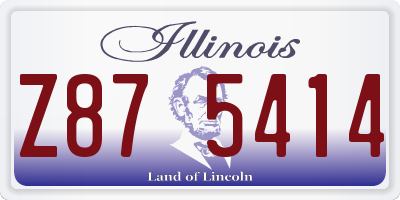 IL license plate Z875414