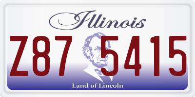 IL license plate Z875415