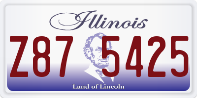 IL license plate Z875425