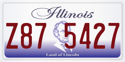 IL license plate Z875427