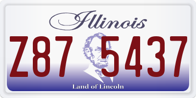 IL license plate Z875437