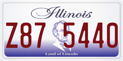 IL license plate Z875440