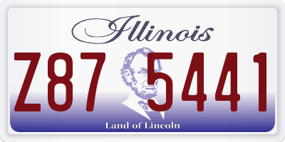 IL license plate Z875441