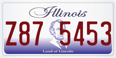 IL license plate Z875453