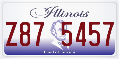 IL license plate Z875457