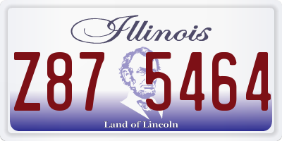 IL license plate Z875464