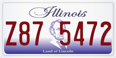 IL license plate Z875472