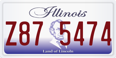 IL license plate Z875474