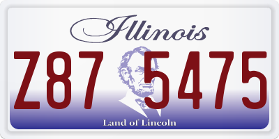 IL license plate Z875475