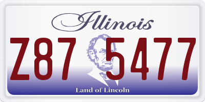 IL license plate Z875477