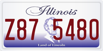 IL license plate Z875480