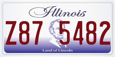 IL license plate Z875482