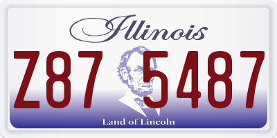 IL license plate Z875487