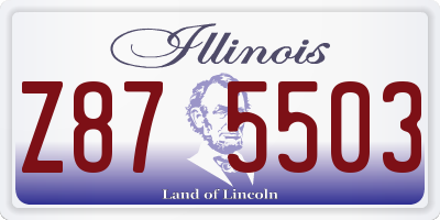 IL license plate Z875503